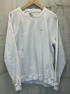 Authentic Versace Collection White Crewneck Sweatshirt with Subtle Logo XL